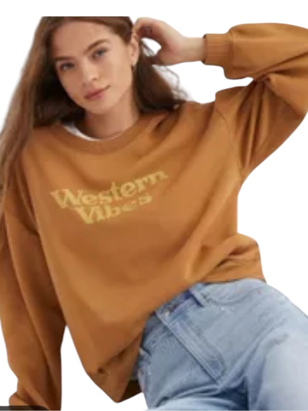 LOFT "Western Vibes" graphic crewneck sweatshirt